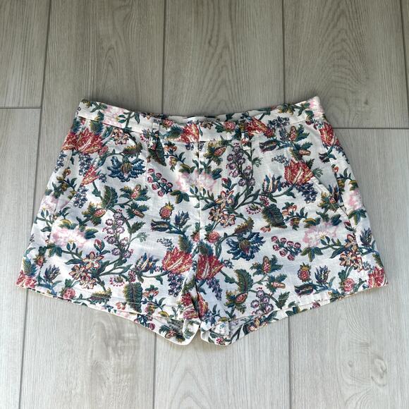 Madewell garden floral cotton lightweight shorts 0 - Picture 1 of 5
